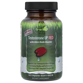 Irwin Naturals, Testosteron UP Red dengan Penguat Oksida Nitrat, 32 Gel Lunak Cair