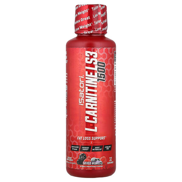 Isatori, L-Carnitine LS3® 1500, Mixed Berry, 16 fl oz (480 ml) — product photo 1
