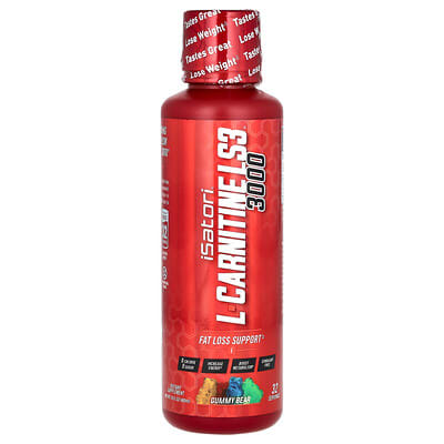 Isatori, L-Carnitine LS3 3000, Gummy Bears, 3000 mg, 16 fl oz (480 ml)
