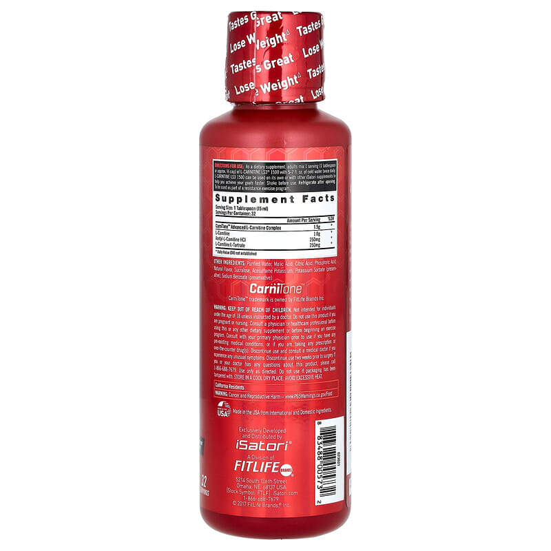 L-Carnitine LS3 1500, Malibu Beach, 1,500 mg, 16 fl oz (480 ml)