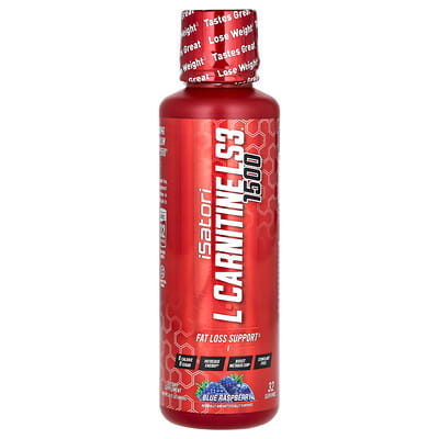 Isatori, L-Carnitine LS3 1500, Blue Raspberry, 1500 mg, 16 fl oz (480 ml)