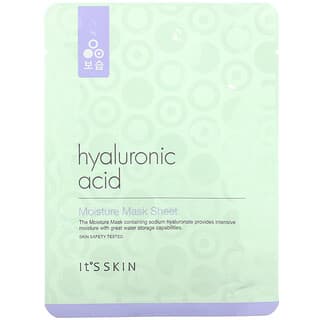 It's Skin, Acide hyaluronique, Masque hydratant et beauté en feuille, 1 masque en tissu, 17 g