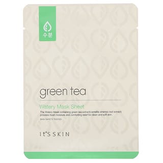 It's Skin, Masque de beauté aqueux au thé vert, 1 feuille, 17 g