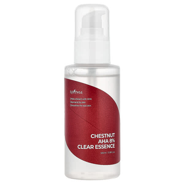 ISNtree, 체스넛 AHA 8% 클리어 에센스, 중성 및 건성 피부, 100ml(3.38fl oz)