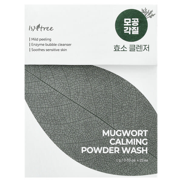 ISNtree, 쑥 카밍 파우더 워시, 25팩, 각 1g(0.03oz)