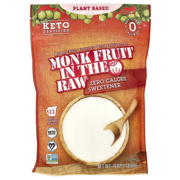 In the Raw, Monk Fruit In The Raw®, 제로 칼로리 감미료, 454g(16oz)