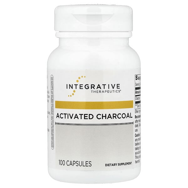 Integrative Therapeutics, Activated Charcoal, 100 Capsules (280 mg per Capsule) — product photo 1