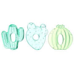 itzy ritzy, Cutie Coolers, Soothing Water-Filled Teethers, 3+ Months, Cacti, 3 Teethers