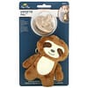 itzy ritzy, Sweetie Pal, Silicone Pacifier and Plush Pacifier Lovey, 0+ Months, Sloth, 2 Piece Set