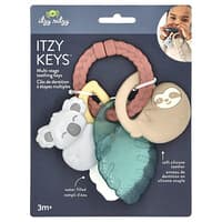 itzy ritzy, Itzy Keys™, Multi-Stage Teething Keys, 3+ Months, Tropical, 1 Count