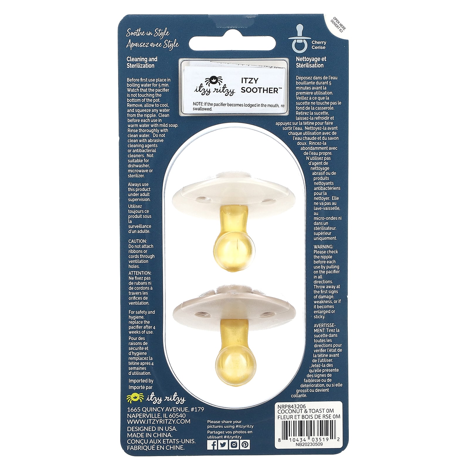 itzy ritzy, Itzy Soother, Pacifiers with Natural Rubber Nipples, 06