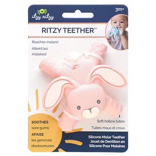 itzy ritzy, Ritzy Teether, Silicone Molar Teether, 3+ Months, Bunny, 1 Count