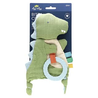 itzy ritzy, Bitzy Crinkle, Sensory Crinkle Toy with Teether, 0 Months+, Dino , 1 Count