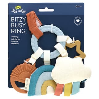 itzy ritzy, Bitzy Busy Ring, Teething Activity Toy, 0 Month+, Cloud, 1 Count