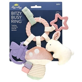 itzy ritzy, Bitzy Busy Ring, Teething Activity Toy, 0 Months+, Bunny, 1 Count