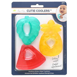itzy ritzy, Cutie Coolers, Soothing Water-Filled Teethers, 3 Months+, Tropical, 3 Count