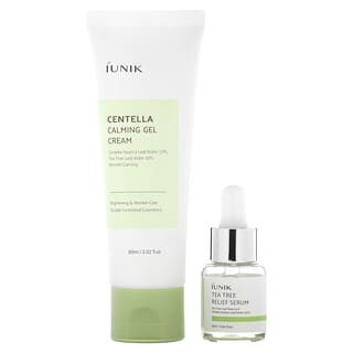 iUNIK (آي يونيك)‏, Centella Edition Skin Care Set, Cream & Mini Serum, 2 Piece Set