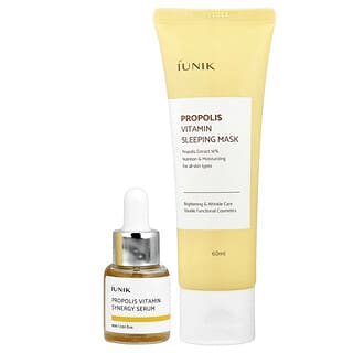 iUNIK, Propolis Edition Skin Care Set, Cream & Mini Serum, 2 Piece Set