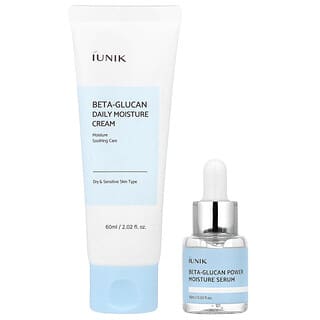 iUNIK, Beta-Glucan Edition Skincare Set, Cream & Mini Serum, 2 Piece Set
