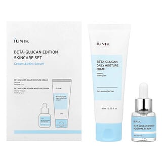 iUNIK, Beta-Glucan Edition Skincare Set, Cream & Mini Serum, 2 Piece Set