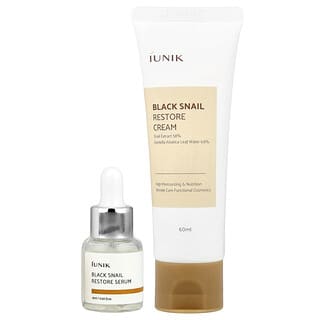 آي يونيك‏, Black Snail Edition Skin Care Set, Cream & Mini Serum, 2 Piece Set