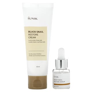 iUNIK (آي يونيك)‏, Black Snail Edition Skin Care Set, Cream & Mini Serum, 2 Piece Set