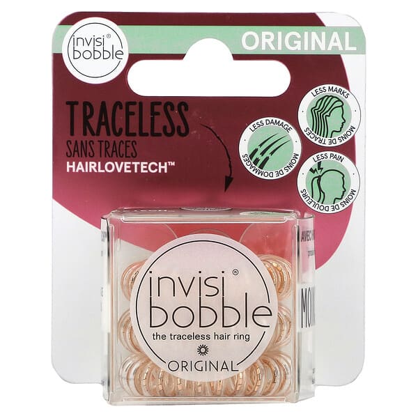 Invisibobble, Original, бесследное кольцо для волос, Bronze Me Pretty, 3 шт. В упаковке
