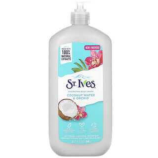 St. Ives, Gel douche hydratant, Eau de noix de coco et orchidée, 946 ml