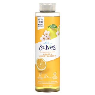 St. Ives‏, סבון רחצה ממריץ, בטעם פריחת הדרים ודובדבן, 22 אונקיות נוזל (650 מ“ל)