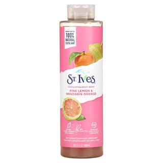 St. Ives‏, סבון רחצה לגוף להסרת תאי עור מתים, בריח לימון ורוד ומנדרינה, 650 מ"ל (22 אונקיות נוזל)