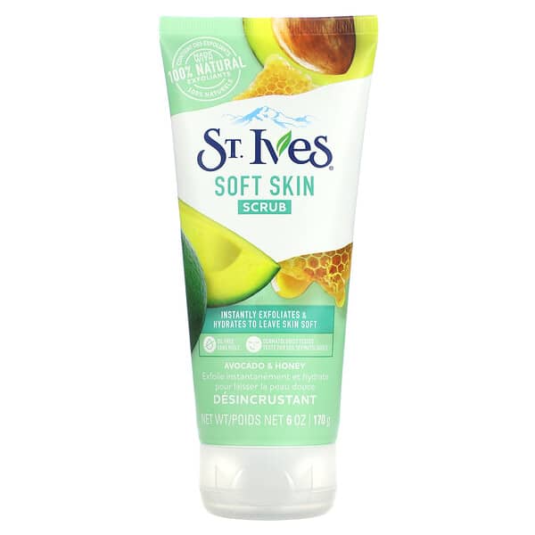 St. Ives, 柔化皮膚磨砂膏，鱷梨和蜂蜜，6 盎司（170 克）