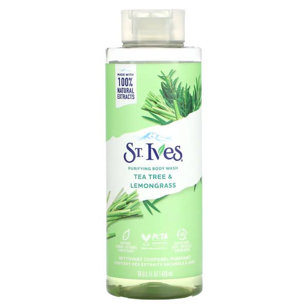 St. Ives, 淨化沐浴露，茶樹和檸檬草，16 液量盎司（473 毫升）
