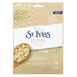 St. Ives, Soothing Sheet Mask, Oatmeal, 1 Sheet Mask, 23 ml