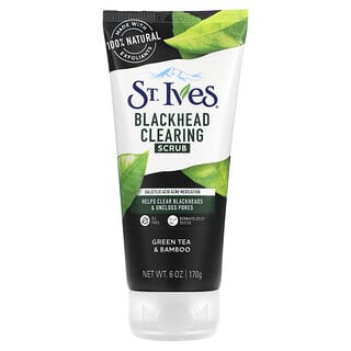 St. Ives‏, פילינג תה ירוק ובמבוק לניקוי נקודות שחורות, 170 גרם (6 אונקיות)