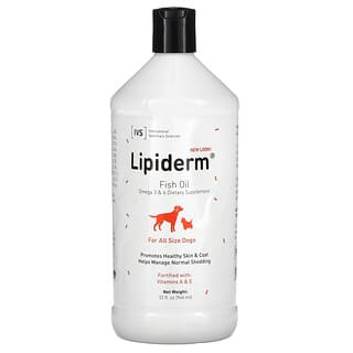 International Veterinary Sciences, Lipiderm Fish Oil, For All Size Dogs, 32 fl oz ( 946 ml)