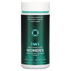 iWi, Suplemento multivitamínico completo con omega-3 para mujeres, 60 cápsulas blandas