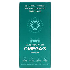 iWi, オメガ3エイコサペンタエン酸＋ドコサヘキサエン酸、ソフトジェル30粒
