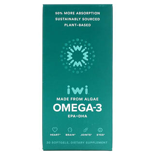 iWi, Oméga-3 EPA + DHA, 30 capsules à enveloppe molle