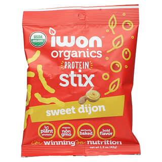 IWON Organics, Organics Protein Stix, Sweet Dijon, 8 Bags, 1.5 oz, (42 g) Each