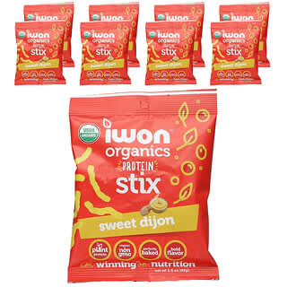 IWON Organics, 有機蛋白質 Stix，甜第戎醬味，8 袋，每袋 1.5 盎司（42 克）