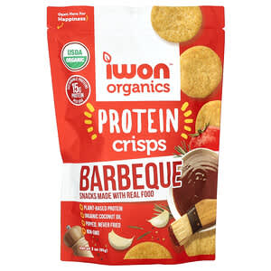 IWON Organics, Bocadillos proteicos crujientes, Barbacoa, 85 g (3 oz)'
