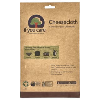 If You Care, Organic Unbleached Seihtuch, ungebleichtes Bio-Seihtuch, 2 m²