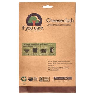 If You Care, Organic Cheesecloth, Unbleached, 1 count, 2 sq yards, (72"x36")