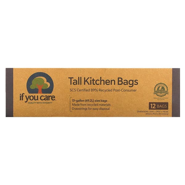 If You Care, Tall Kitchen Bags, 12 Bags, 13 gal (49.2 L) each