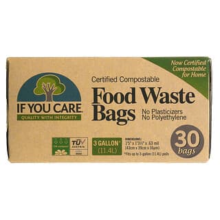 If You Care, Sacos de resíduos alimentares, 3 galões, 30 sacos