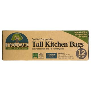 If You Care, Compostable Tall Kitchen Bags, 12 Bags