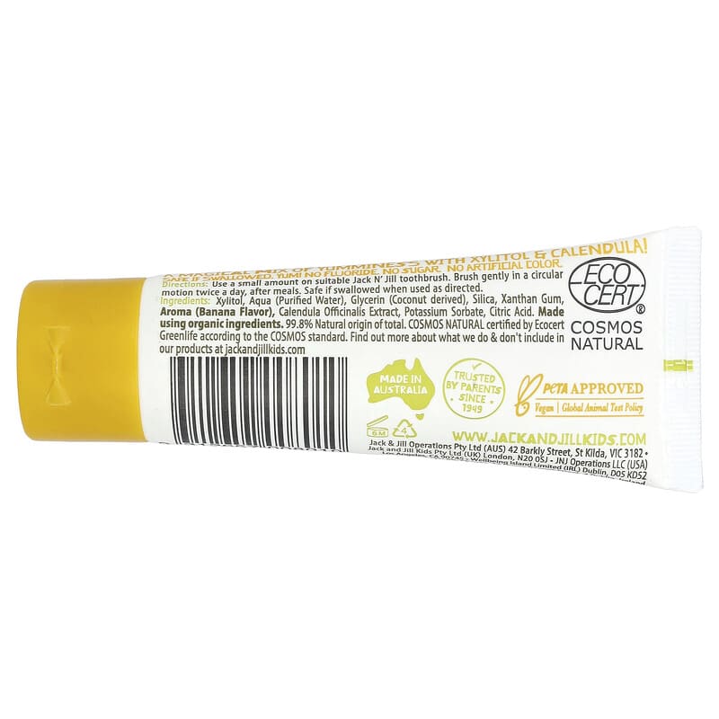 Pasta dental natural certificada, Bebés de 6 meses en adelante