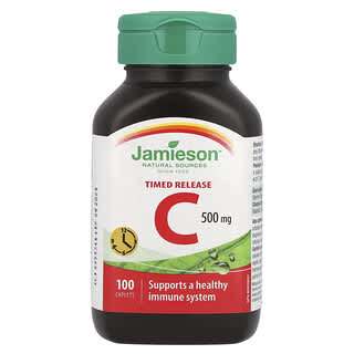 Jamieson Vitamins, Timed Release Vitamin C, 500 mg, 100 Caplets