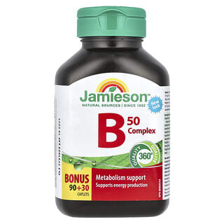 Jamieson Vitamins, Vitamin B 50 Kompleks, 120 Kaplet