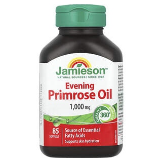 Jamieson Vitamins, Evening Primrose Oil, Nachtkerzenöl, 1.000 mg, 85 Weichkapseln